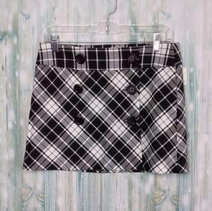 Y2K 26 Clothing black and white plaid mini skirt size small